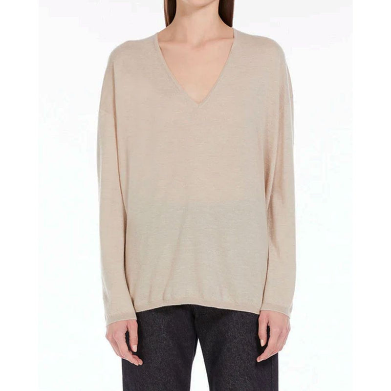 Max Mara Beige Cashmere Sweater - Luxurious Comfort for Women