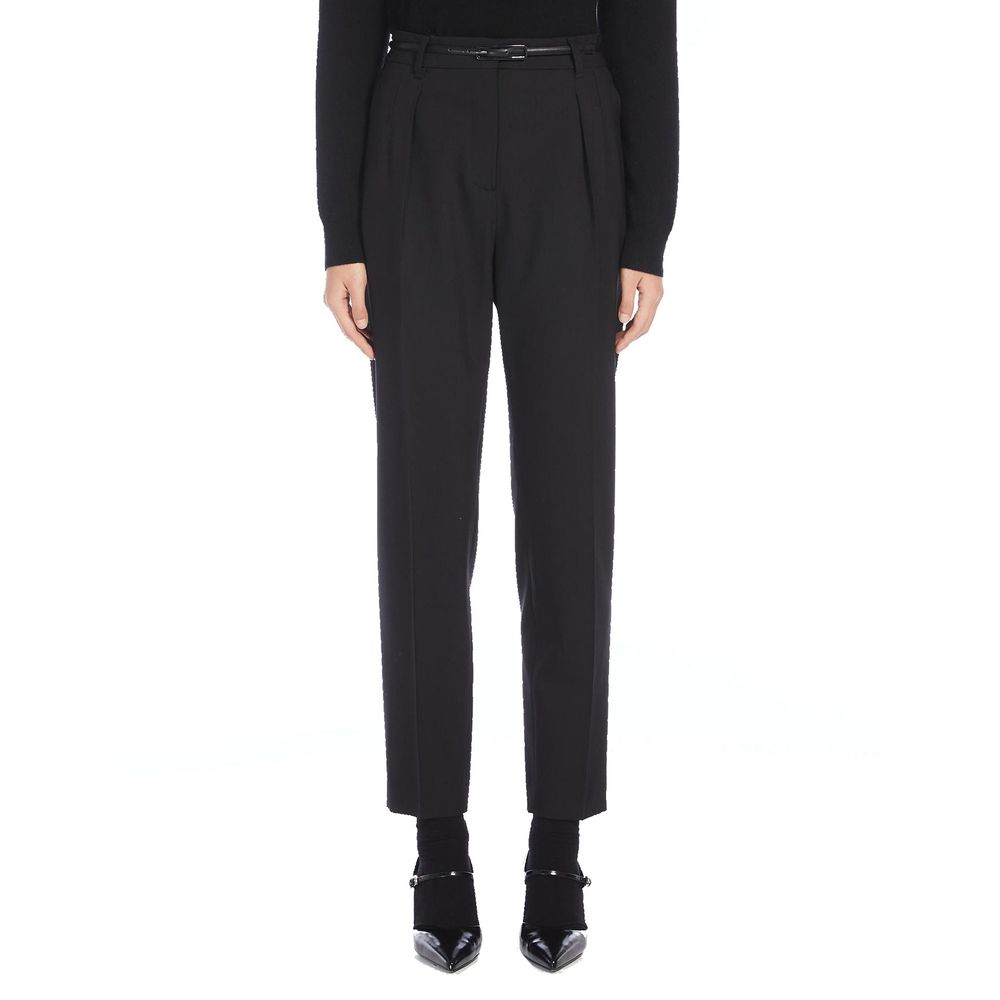 Max Mara Black Elastane Dress Pants for Women - Elegant & Versatile