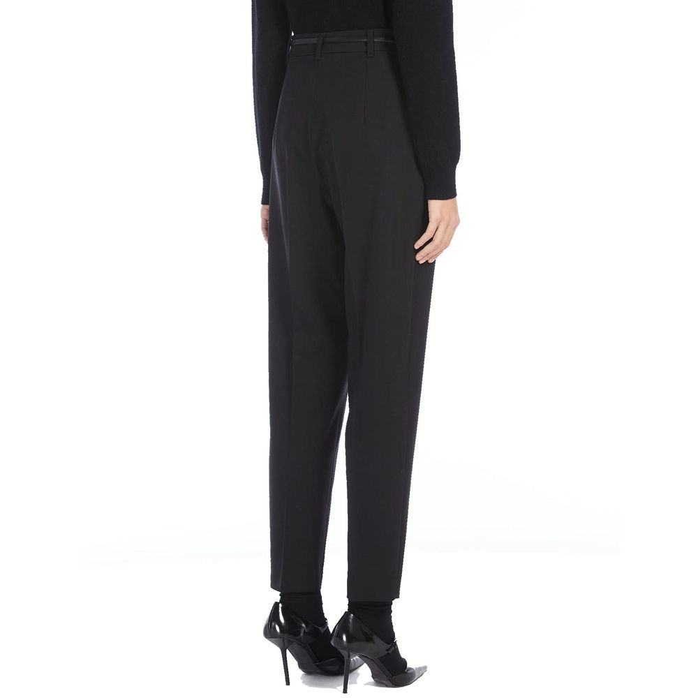 Max Mara Black Elastane Dress Pants for Women - Elegant & Versatile