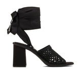 Miu Miu Black Fabric Strap-On Sandals - Chic and Comfortable