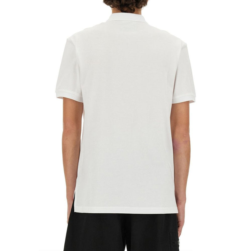 Polo blanc en coton Moschino Couture