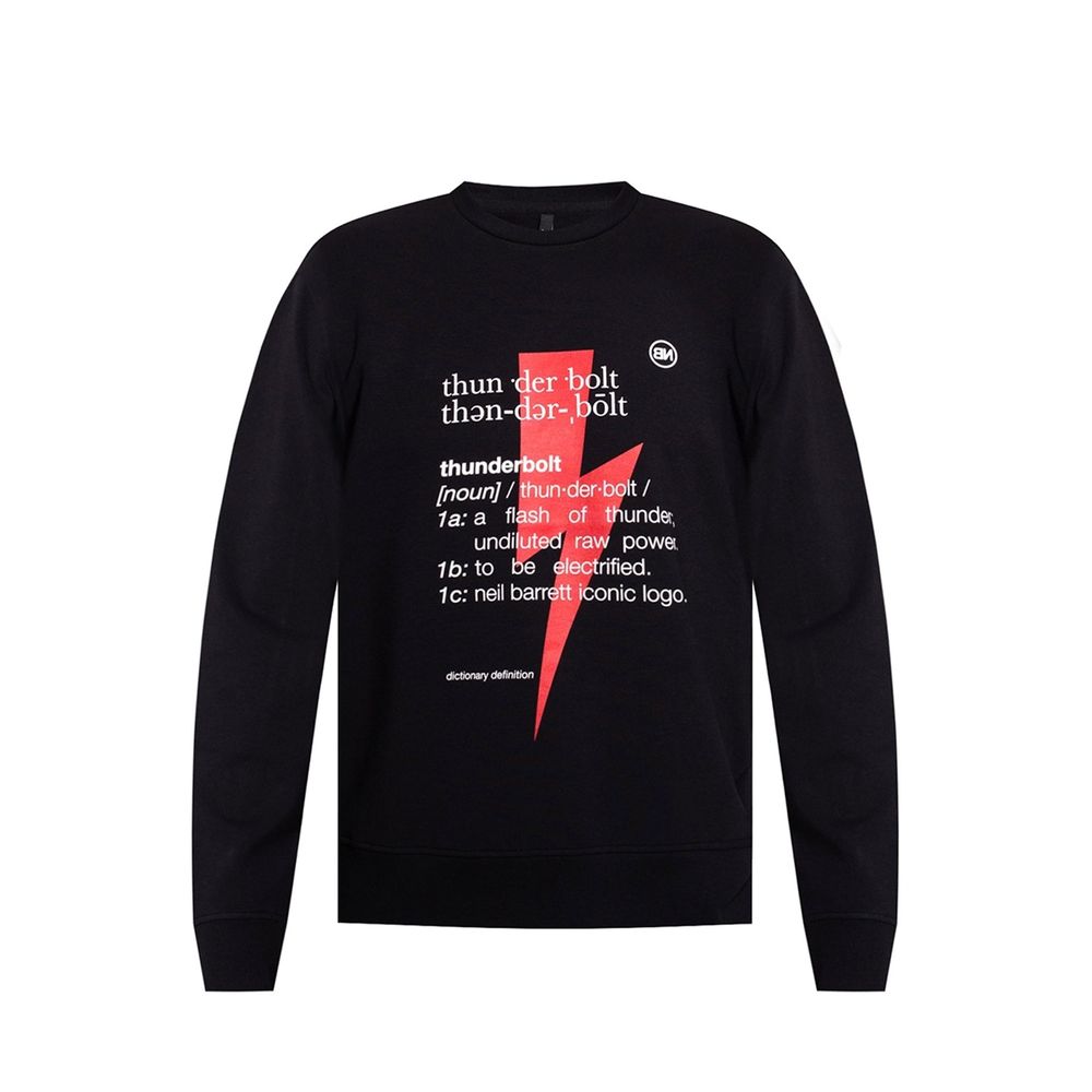 Sweatshirt en Coton Noir Neil Barrett - Élégance Décontractée