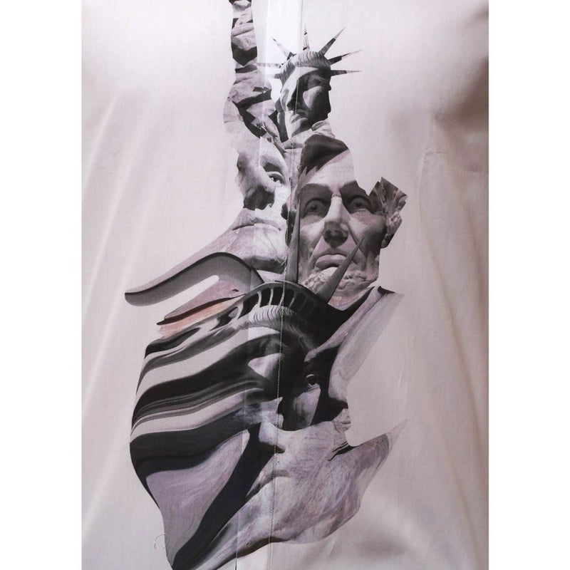 Neil Barrett White Cotton Pattern Shirt for Men