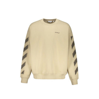 Sweat-shirt en coton beige Off-White