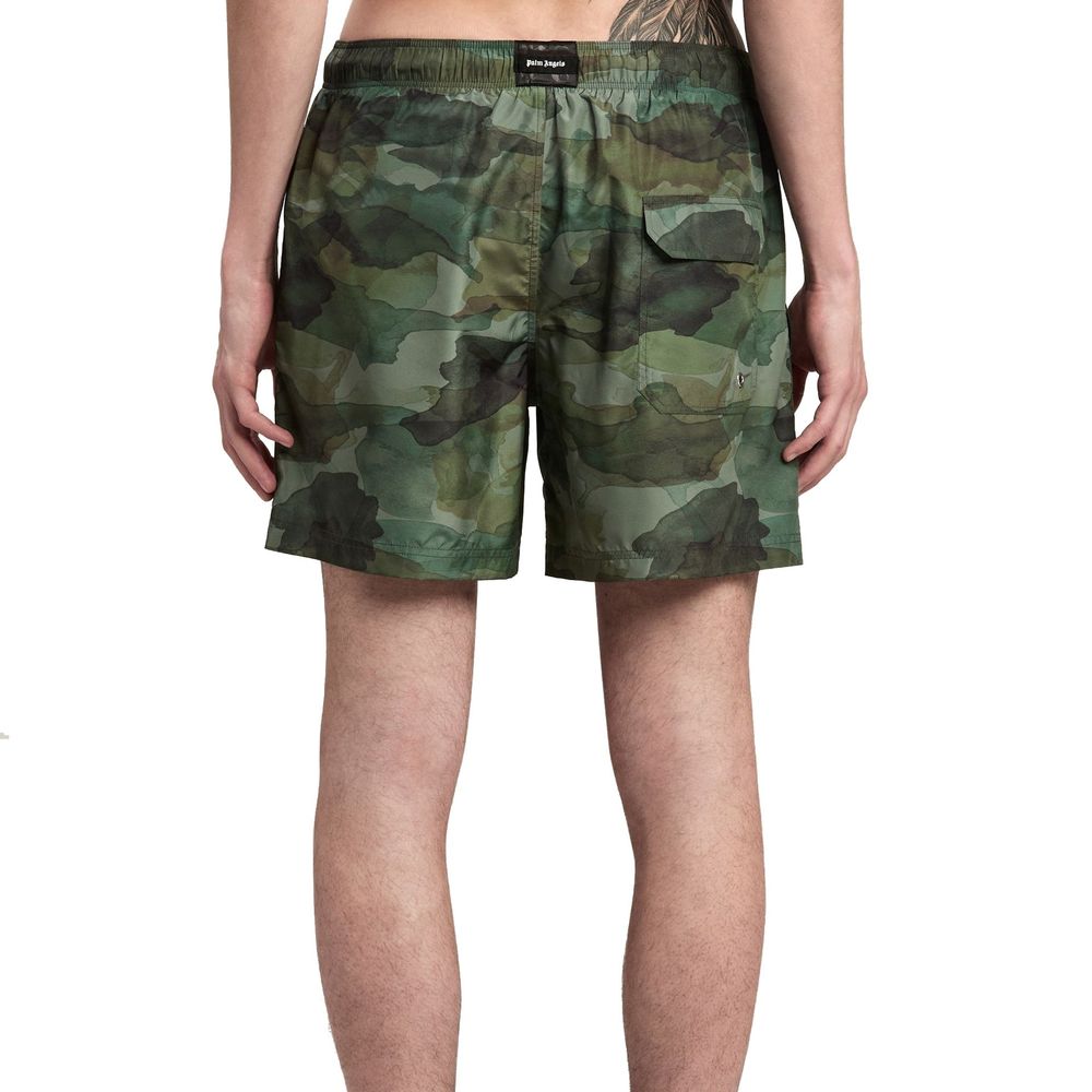 Palm Angels Bicolor Polyester Swim Shorts for Men