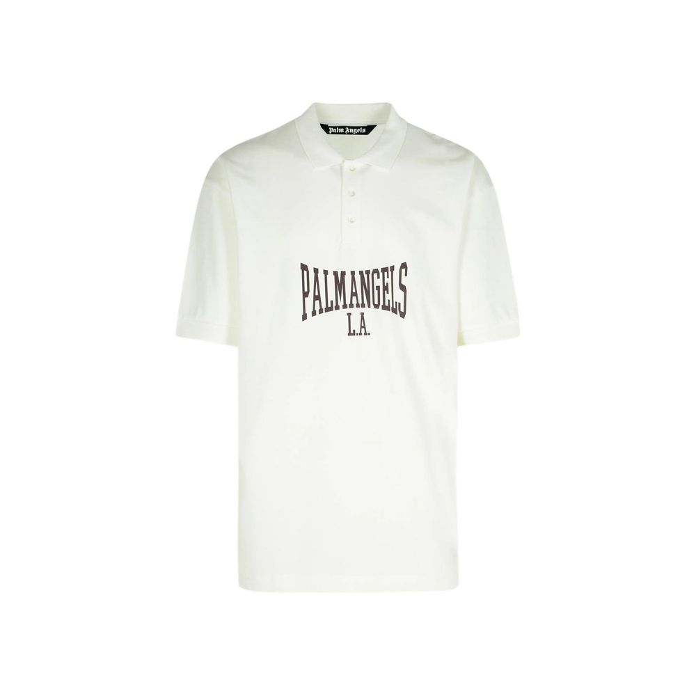 Palm Angels Polo Shirt en Coton Blanc pour Homme