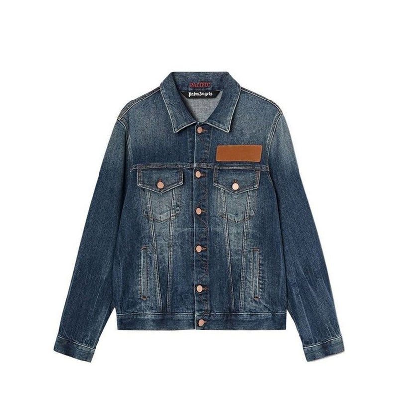 Palm Angels blauw katoenen spijkerjack