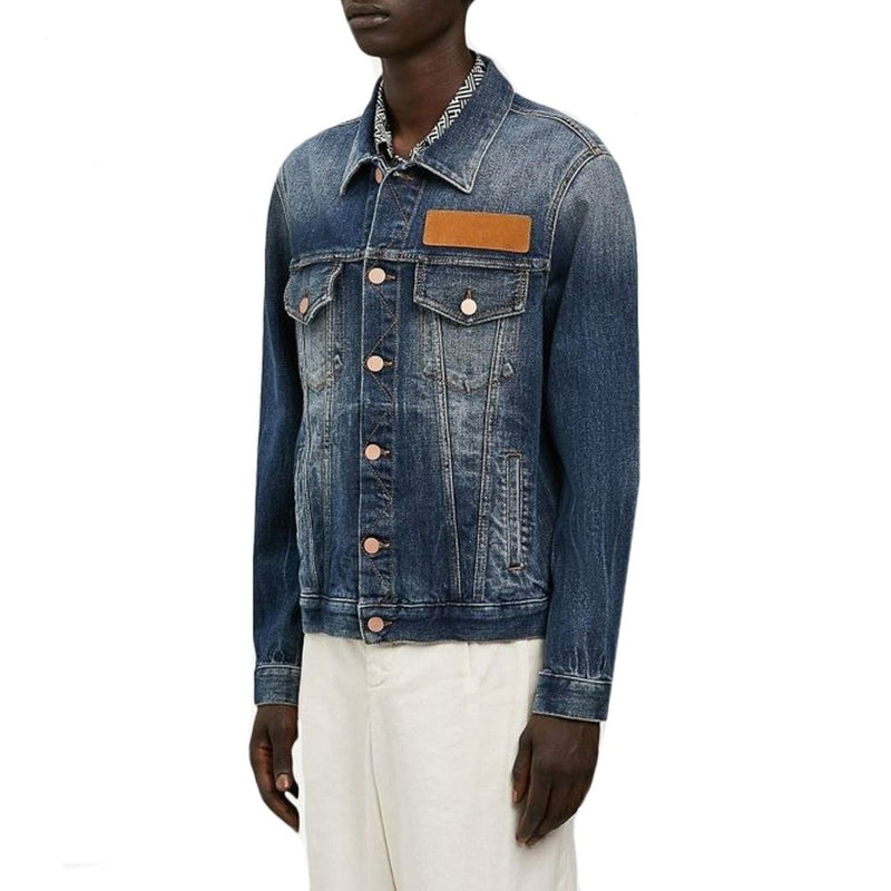 Palm Angels blauw katoenen spijkerjack