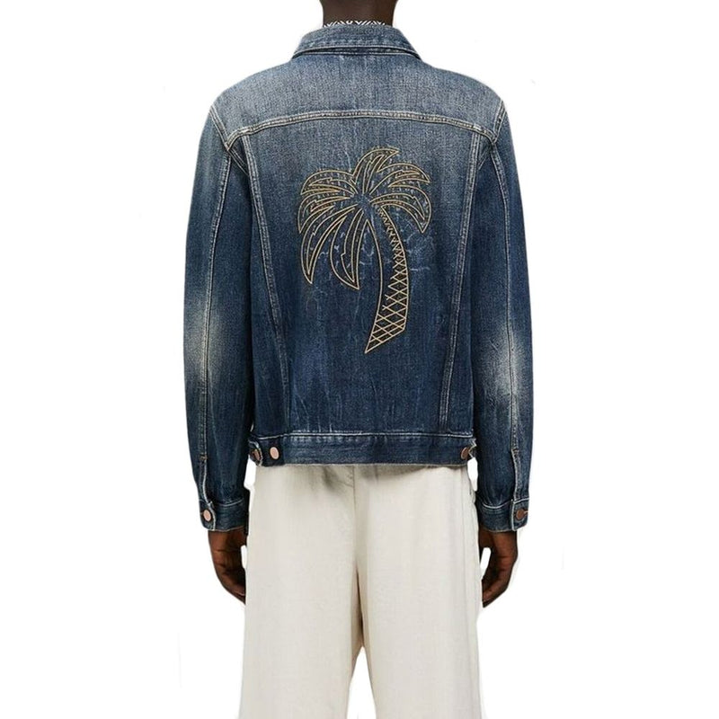 Palm Angels blauw katoenen spijkerjack