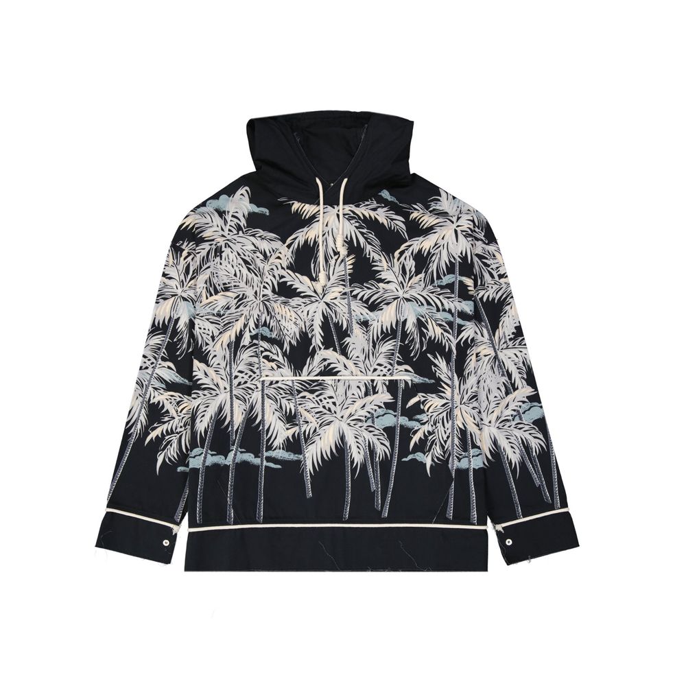Palm Angels Black Cotton Pattern Shirt - Men