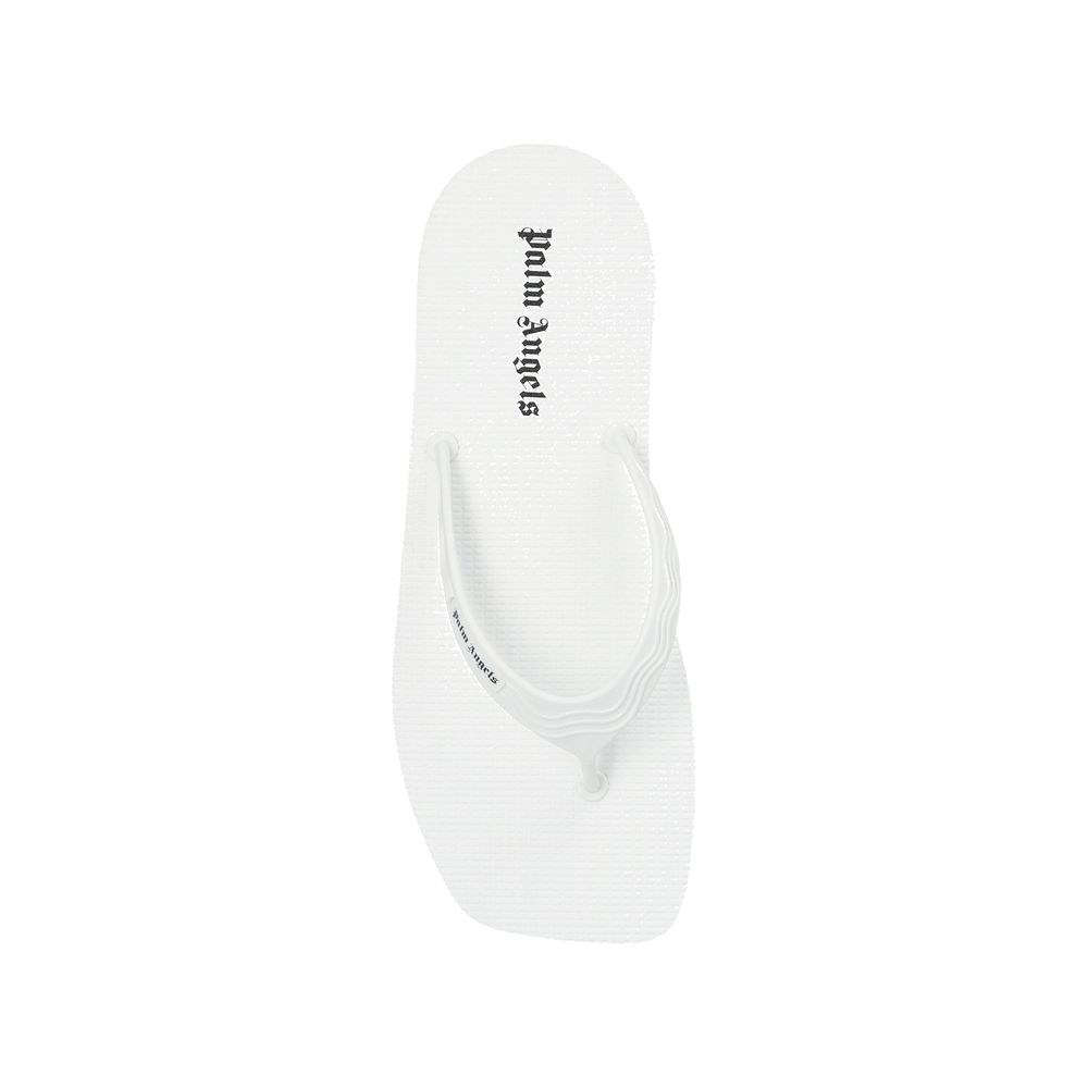 Palm Angels White Rubber Slides for Women - Stylish Comfort
