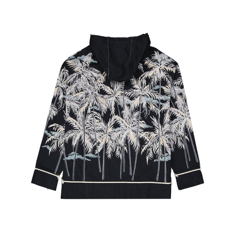 Palm Angels Zwart Katoenen Patroon Shirt