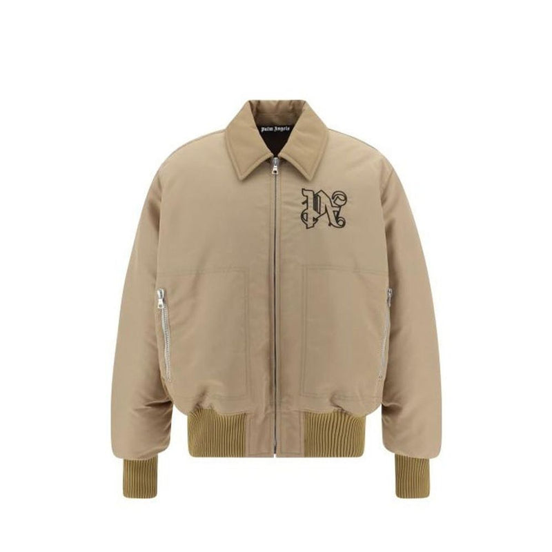 Palm Angels Beige Polyamide Bomber - Élégance et Confort