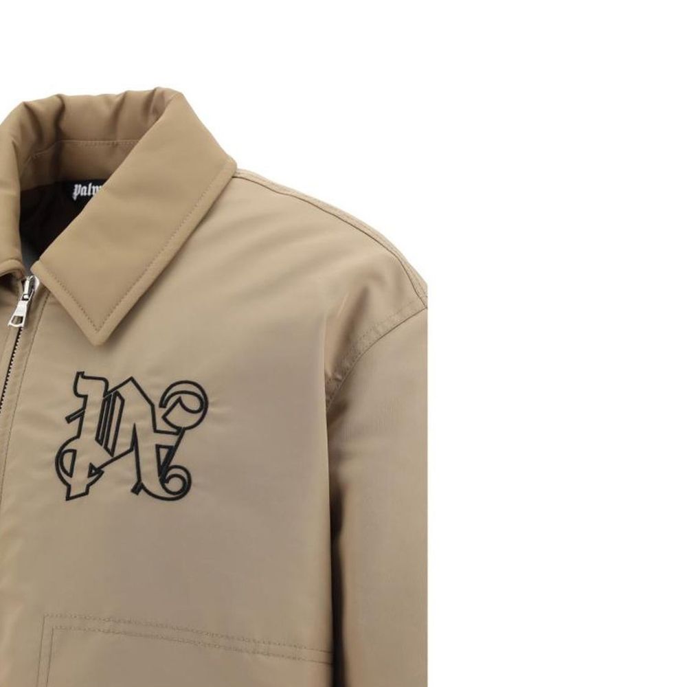Palm Angels Beige Polyamide Bomber - Élégance et Confort