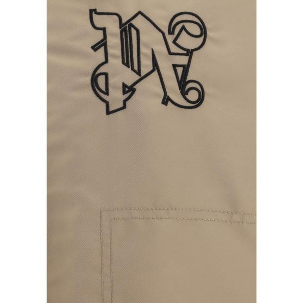 Palm Angels Beige Polyamide Bomber - Élégance et Confort