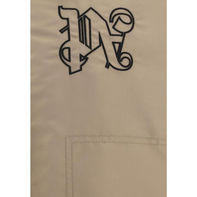 Palm Angels Beige Polyamide Bomber - Élégance et Confort