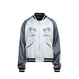 Palm Angels Gray Acetate Bomber - Élégance et Confort