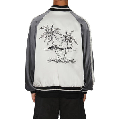 Palm Angels Grijze Acetaat Bomber