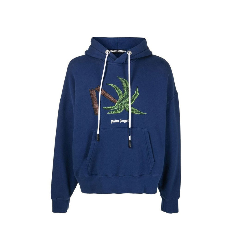 Palm Angels Blue Cotton Sweatshirt for Men