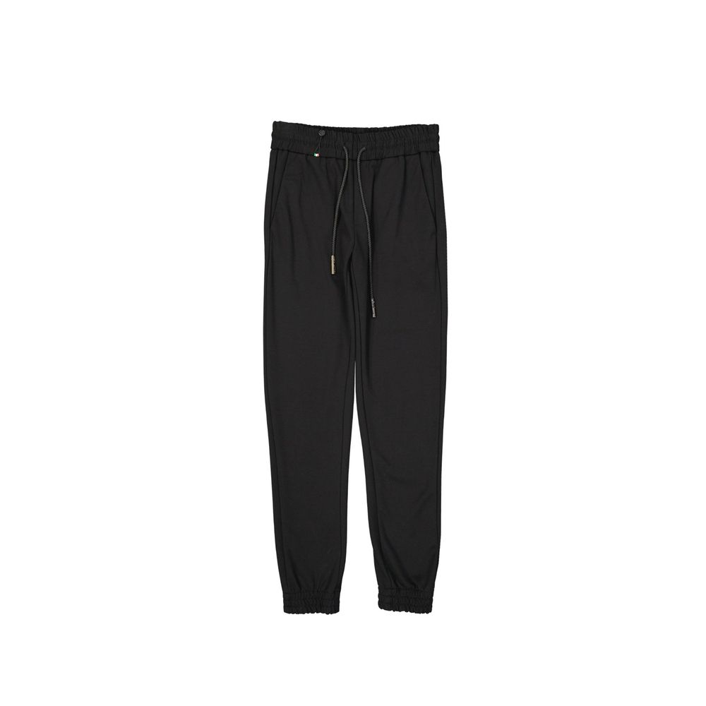 Philipp Plein Black Elastane Joggers - Men's Workout Pants