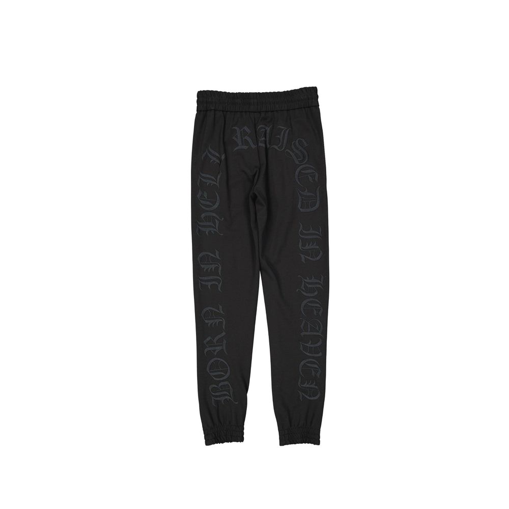 Philipp Plein Black Elastane Joggers - Men's Workout Pants