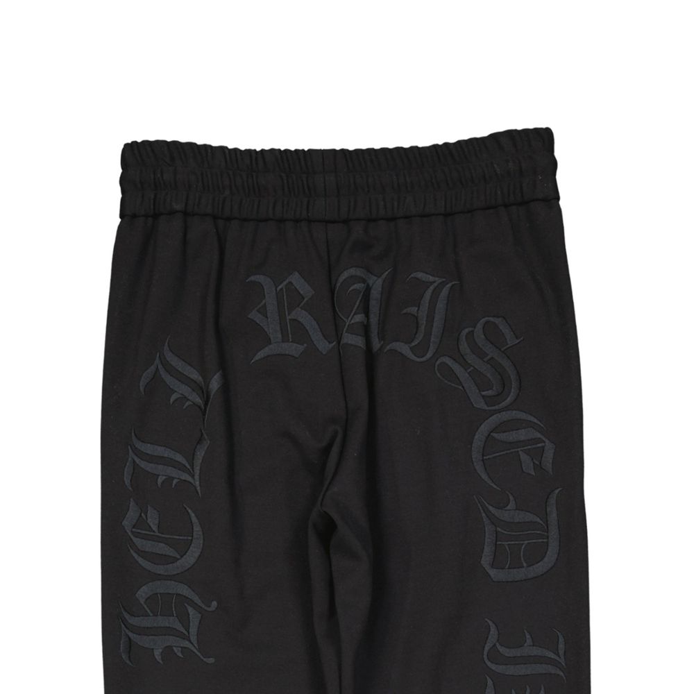 Philipp Plein Black Elastane Joggers - Men's Workout Pants