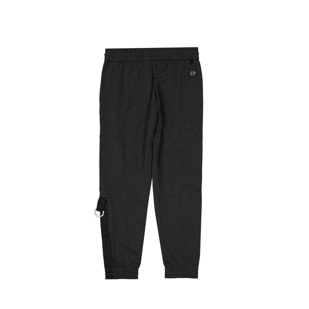 Philipp Plein Gray Cotton Joggers for Men - Stylish Workout Pants