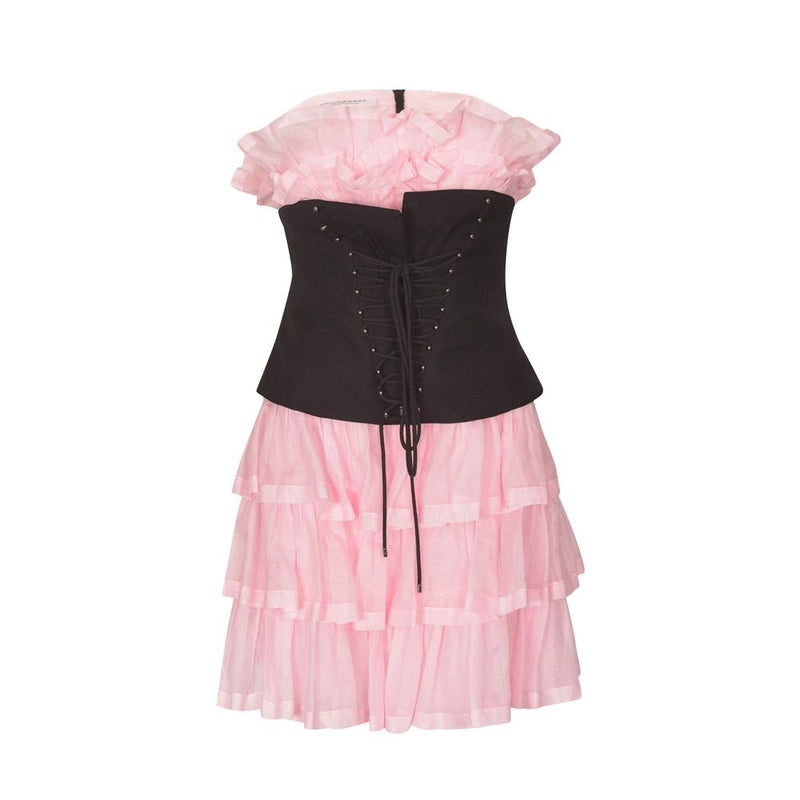 Philosophy di Lorenzo Serafini Multicolor Cotton Cocktail Dress