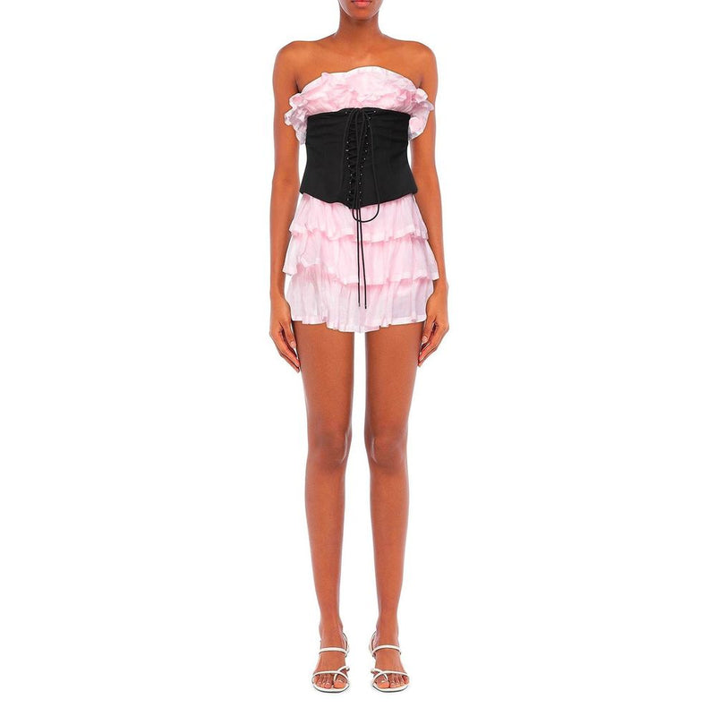 Philosophy di Lorenzo Serafini Multicolor Cotton Cocktail Dress