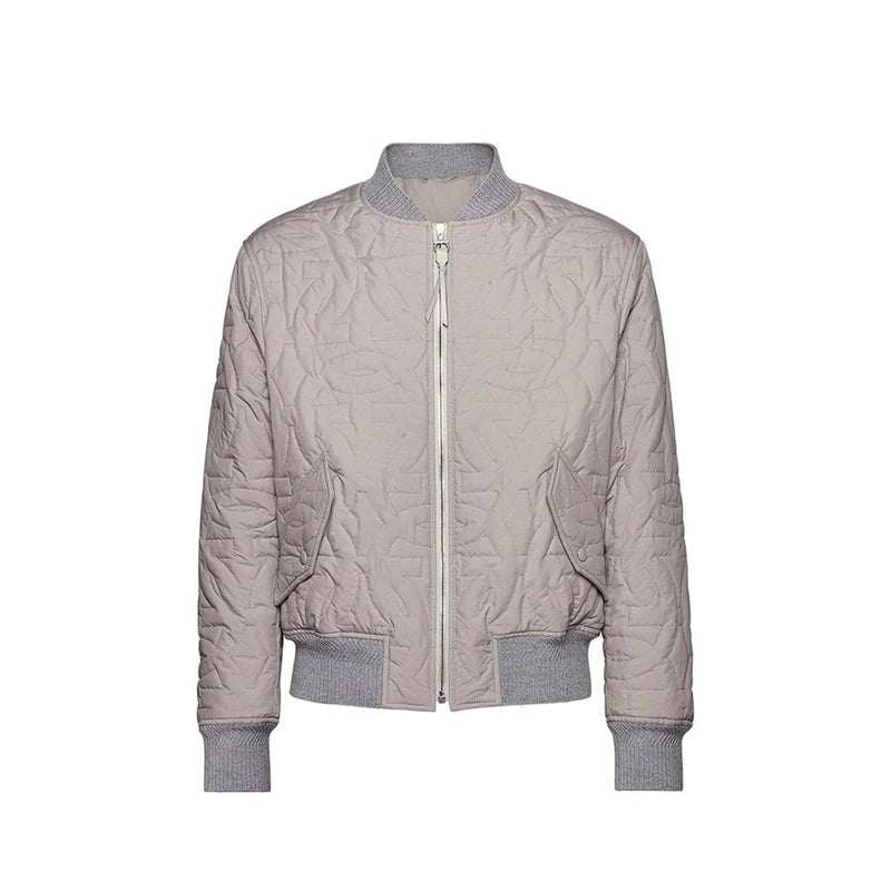 Blouson aviateur gris en polyester Salvatore Ferragamo