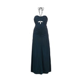 Robe Casual Grise en Viscose Self-Portrait