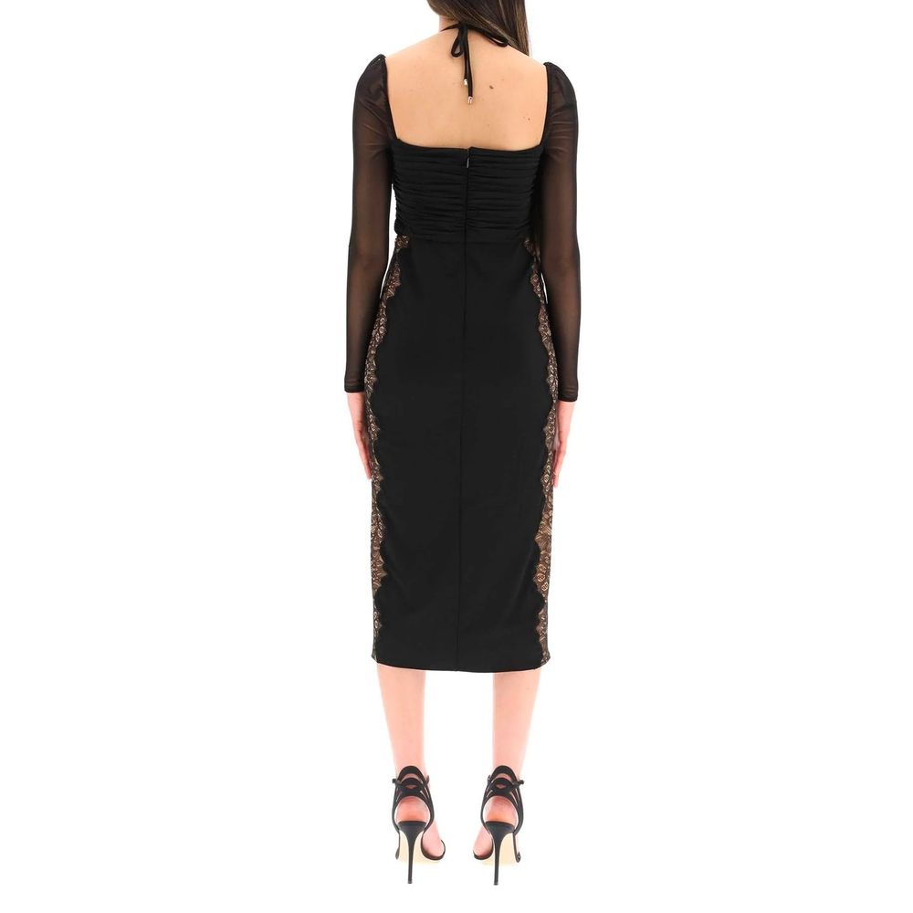 Robe Cocktail Noire en Polyester Self-Portrait