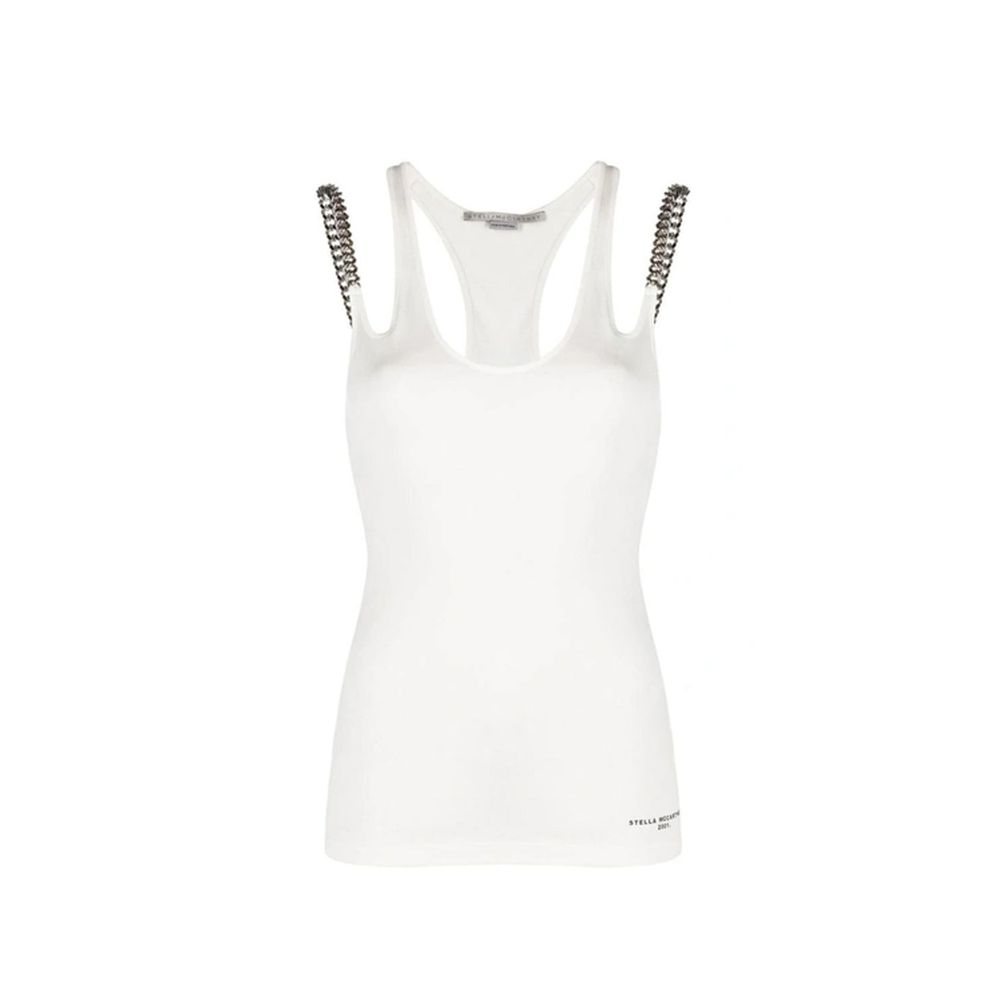 Stella McCartney Women's White Cotton Tank Top - Stylish & Comfortable