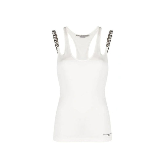 Stella McCartney Women's White Cotton Tank Top - Stylish & Comfortable