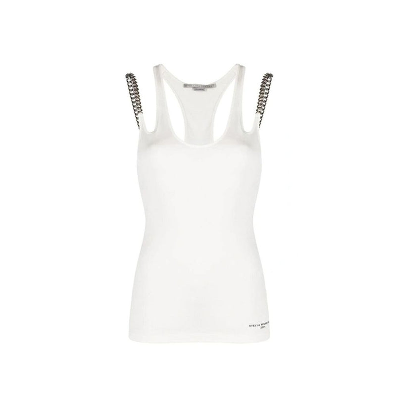Stella McCartney Women's White Cotton Tank Top - Stylish & Comfortable