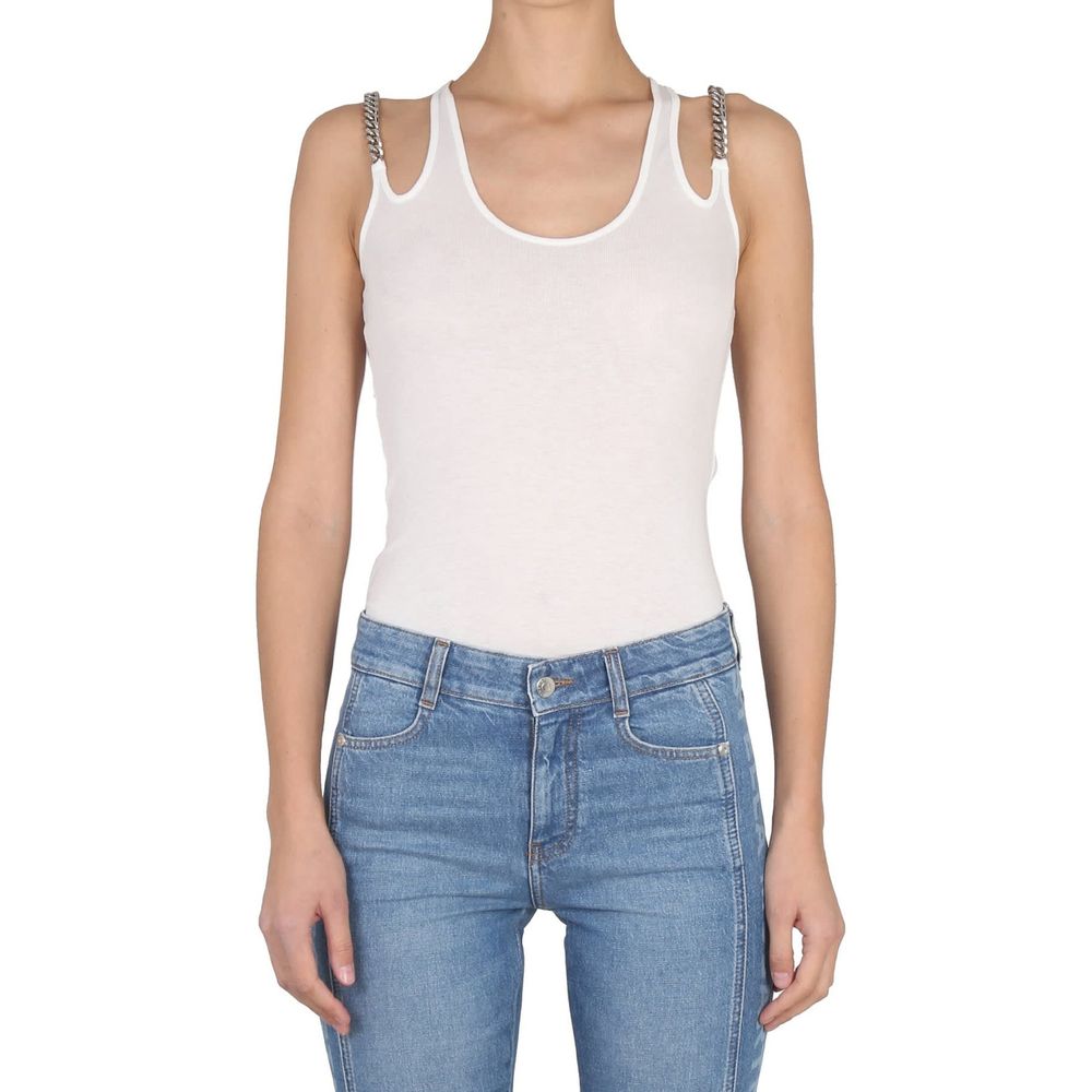 Stella McCartney Women's White Cotton Tank Top - Stylish & Comfortable