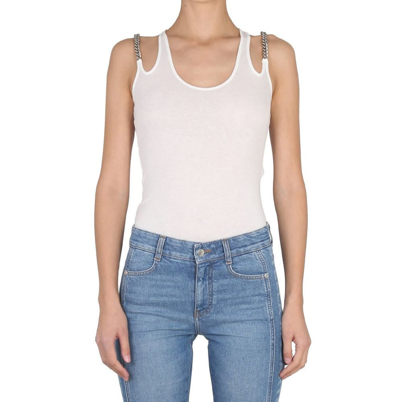 Stella McCartney Women's White Cotton Tank Top - Stylish & Comfortable