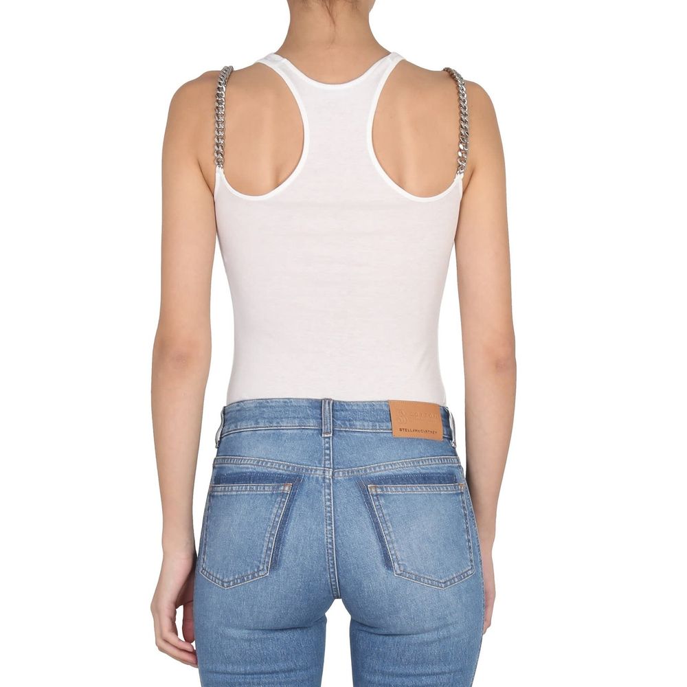 Stella McCartney Women's White Cotton Tank Top - Stylish & Comfortable