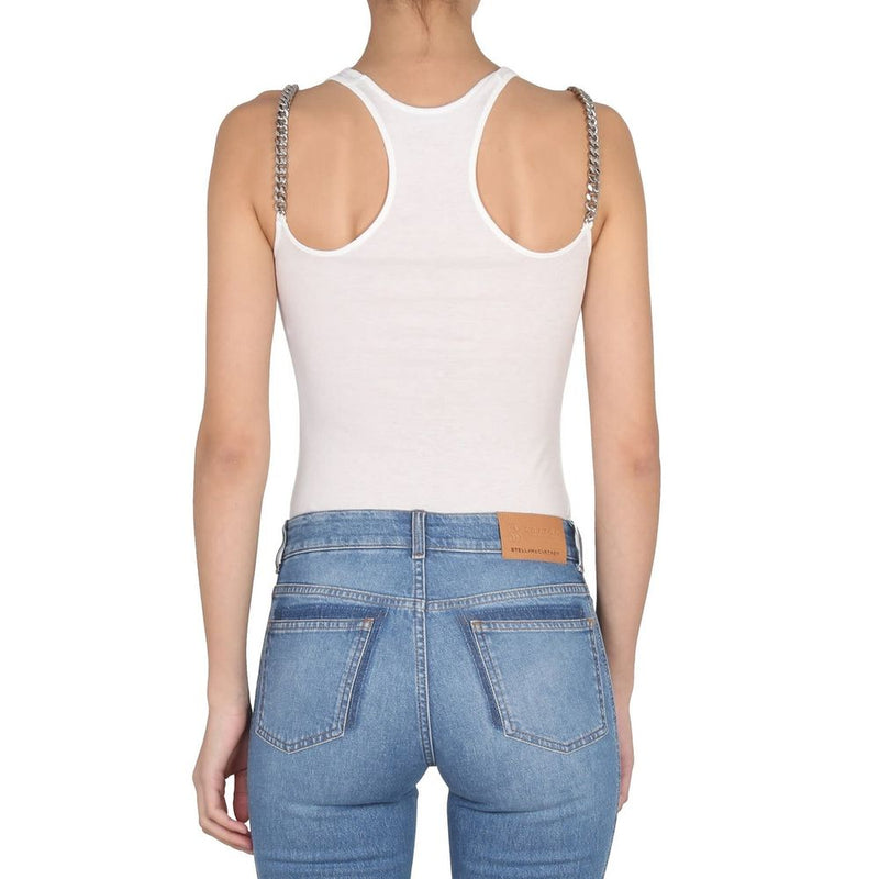 Stella McCartney Women's White Cotton Tank Top - Stylish & Comfortable