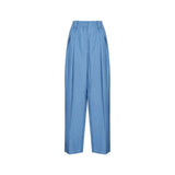 Stella McCartney Pantalon Casual en Lin Bleu pour Femme