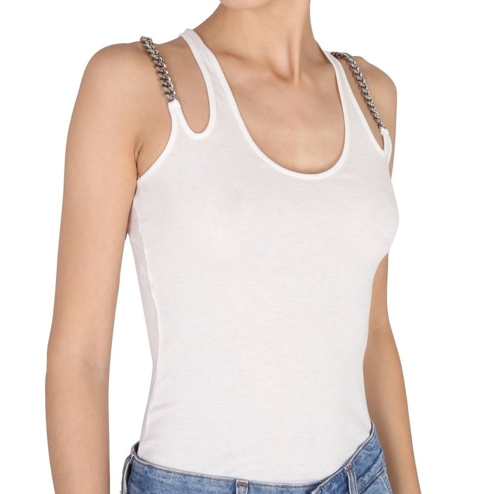 Stella McCartney Women's White Cotton Tank Top - Stylish & Comfortable