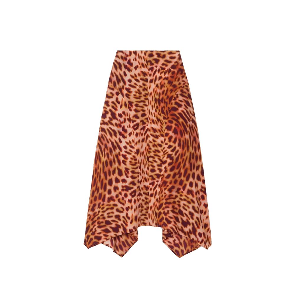 Jupe Midi en Soie Orange Stella McCartney - Élégance Féminine