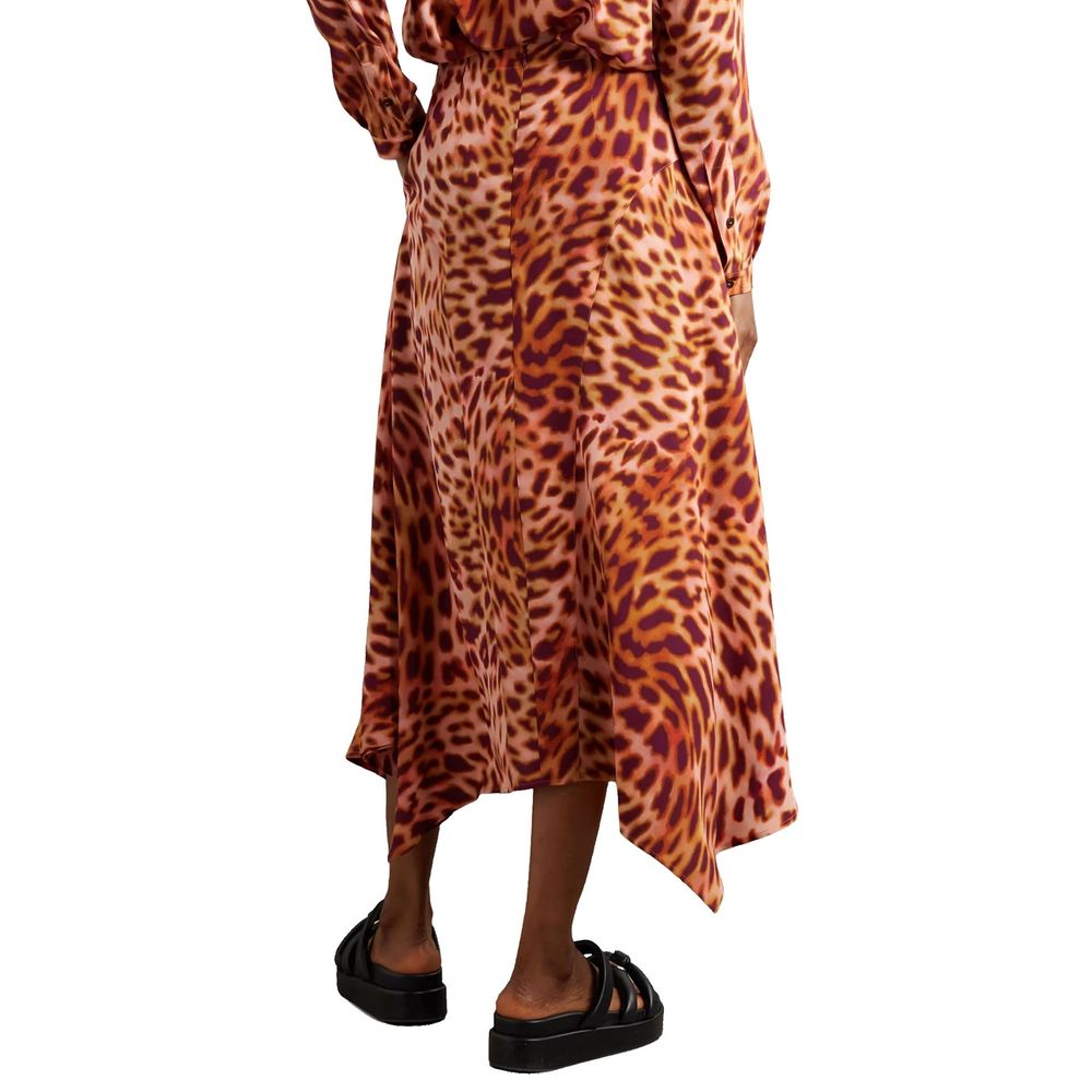 Jupe Midi en Soie Orange Stella McCartney - Élégance Féminine