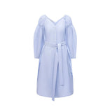 Stella McCartney Robe Casual en Coton Bleu