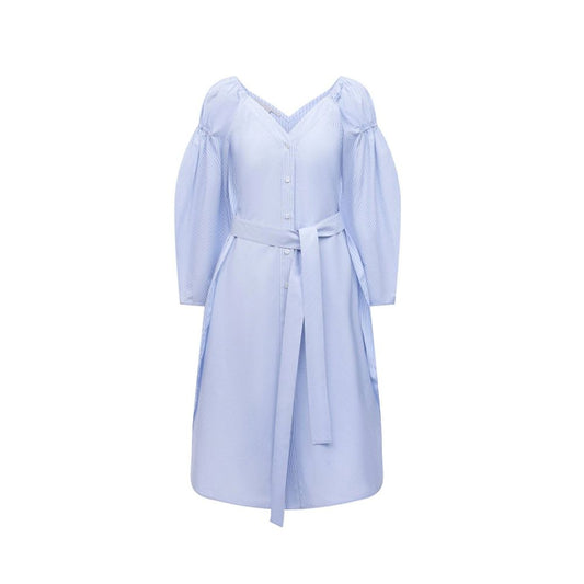 Stella McCartney Robe Casual en Coton Bleu