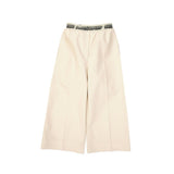 Stella McCartney Pantalon Cropped Beige en Viscose