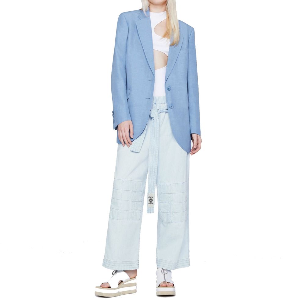 Stella McCartney Blue Cotton Casual Pants - Comfort & Style