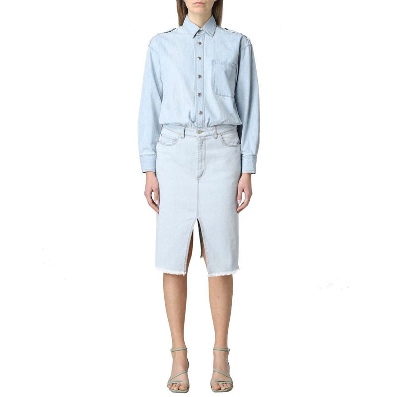 Stella McCartney Blue Cotton Casual Dress - Elegant & Versatile