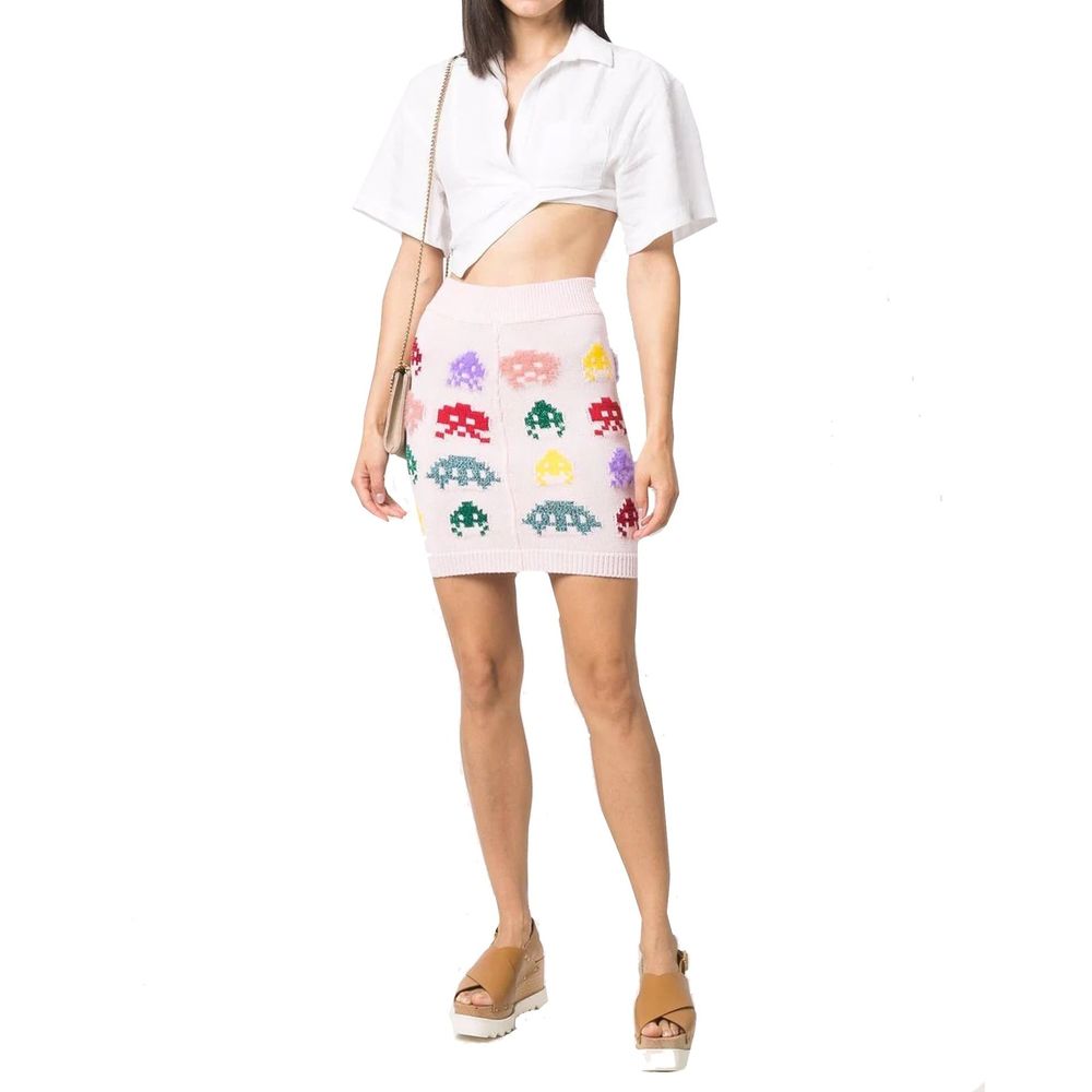 Stella McCartney Jupe Mini Multicolore en Coton