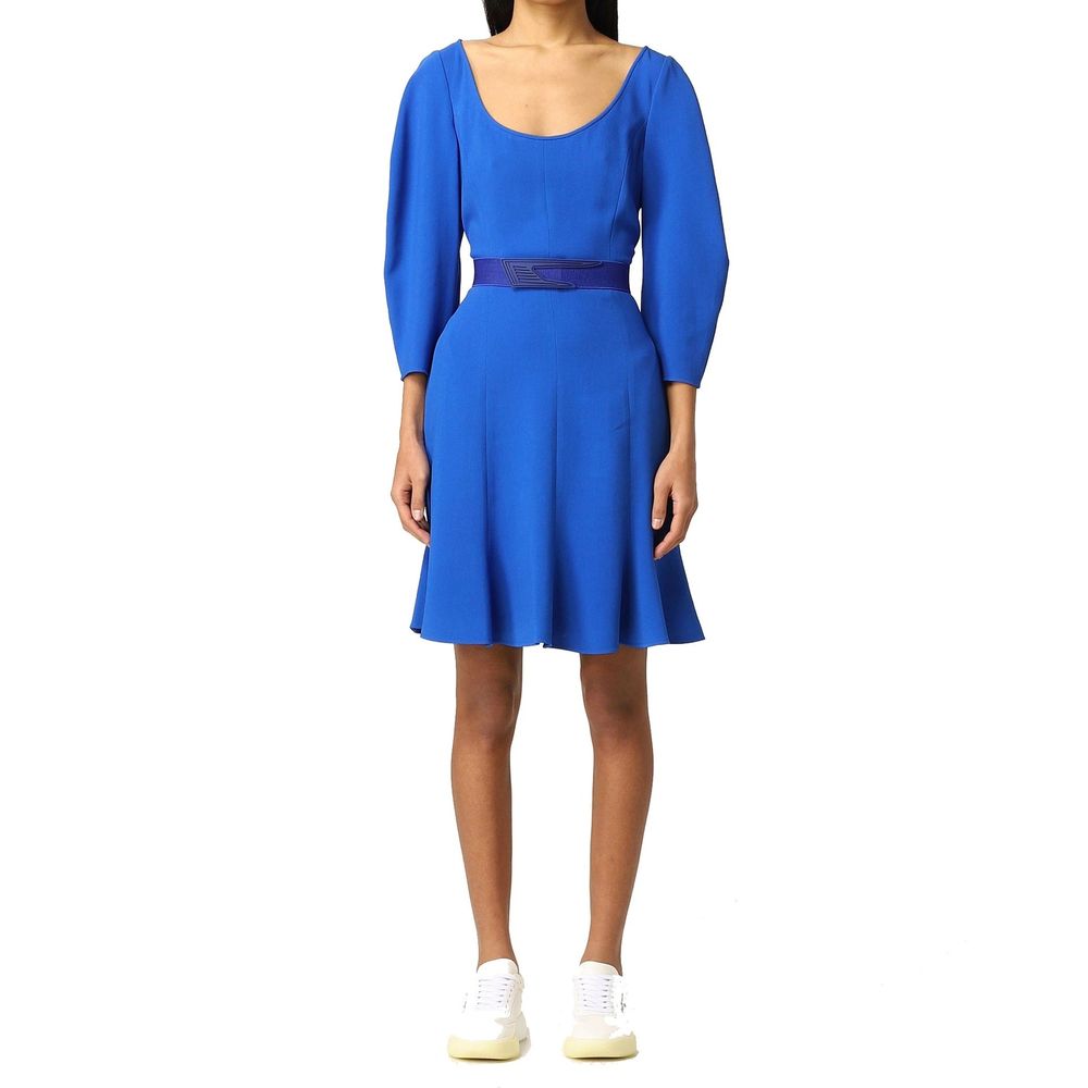 Stella McCartney Robe Casual en Viscose Bleue